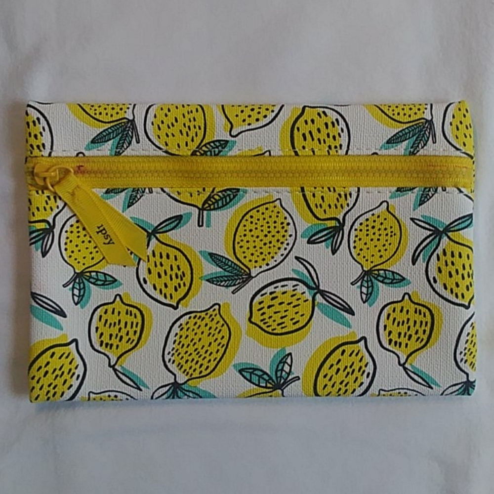 Lemon ipsy cosmetic bag